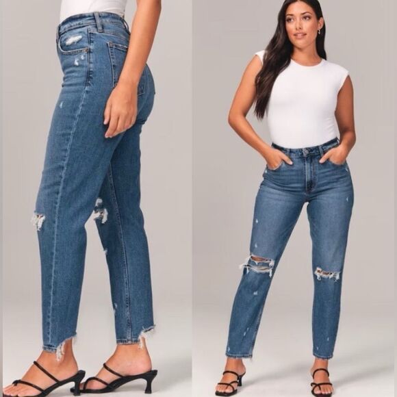 Abercrombie & Fitch The Mom High Rise Jeans size 29 / L8 - Picture 1 of 6